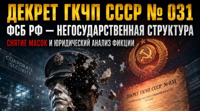Декрет ГКЧП СССР № 031 о негосударственном статусе ФСБ РФ Декрет ГКЧП СССР № 031 о негосударственном статусе ФСБ РФ