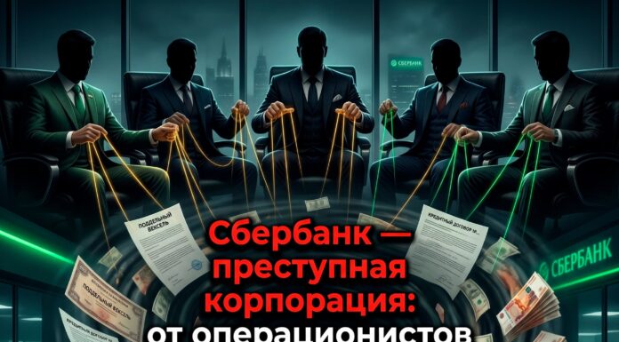Сбербанк — преступная корпорация: от операционистов до топ-менеджеров сбербанк
