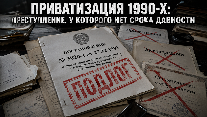 Приватизация 1990-х признана ничтожной — постановление № 3020-1 не подписано