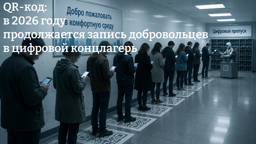 QR-код: в 2026 году продолжается запись добровольцев в цифровой концлагерь QR-код: в 2026 году продолжается запись добровольцев в цифровой концлагерь
