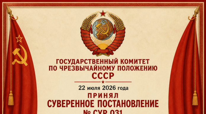 Народный Контроль СССР: восстановление на Суверенной территории и Постановление № СУР 031 Народный Контроль СССР