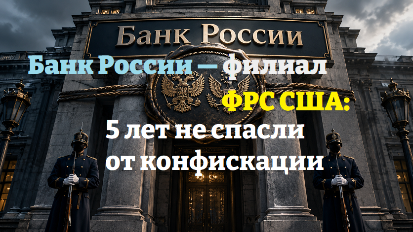 Банк России — филиал ФРС США: 5 лет не спасли от конфискации Банк России — филиал ФРС США: 5 лет не спасли от конфискации