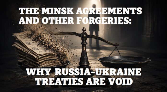 The Minsk Agreements and Other Forgeries: Why the Treaties Between the Russian Federation and Ukraine Are Void The Minsk Agreements and Other Forgeries: Why the Treaties Between the Russian Federation and Ukraine Are Void