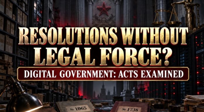 Void Acts of the Digital Government: A Legal Assessment of Resolutions No. 329, No. 1717, No. 1065, No. 1738 and No. 705 Void Acts of the Digital Government: A Legal Assessment of Resolutions No. 329, No. 1717, No. 1065, No. 1738 and No. 705