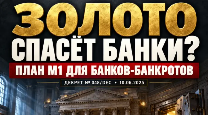От фиатных денег к золоту: М1 включило банки-банкроты в план финансового перехода От фиатных денег к золоту: М1 включило банки-банкроты в план финансового перехода