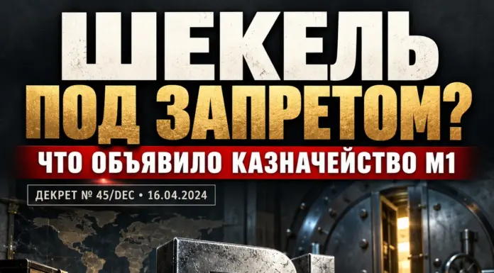 Шекель под запретом М1: Казначейство потребовало внести валюту в банковский стоп-лист Шекель под запретом М1: Казначейство потребовало внести валюту в банковский стоп-лист