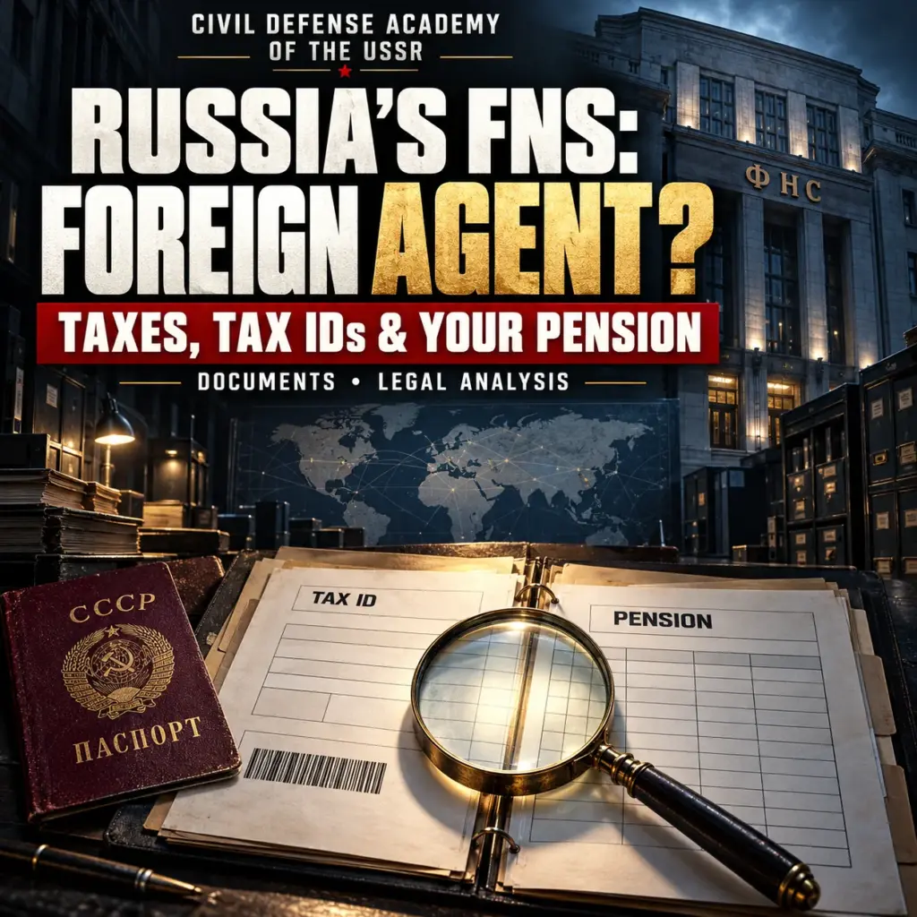 FNS as a Foreign Agent and Commercial Structure: Nullity of the INN, Individual Personalized Accounting, and Obligations of the USSR Pension Fund