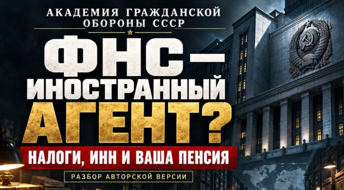 ФНС как иностранный агент и коммерческая структура: ничтожность ИНН, индивидуального персонифицированного учёта и обязательства Пенсионного фонда СССР ФНС